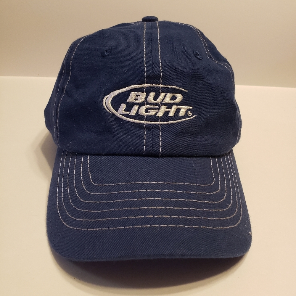 Bud Light Logo Cap – Blue – Adjustable – 100% Cotton – Light Wear